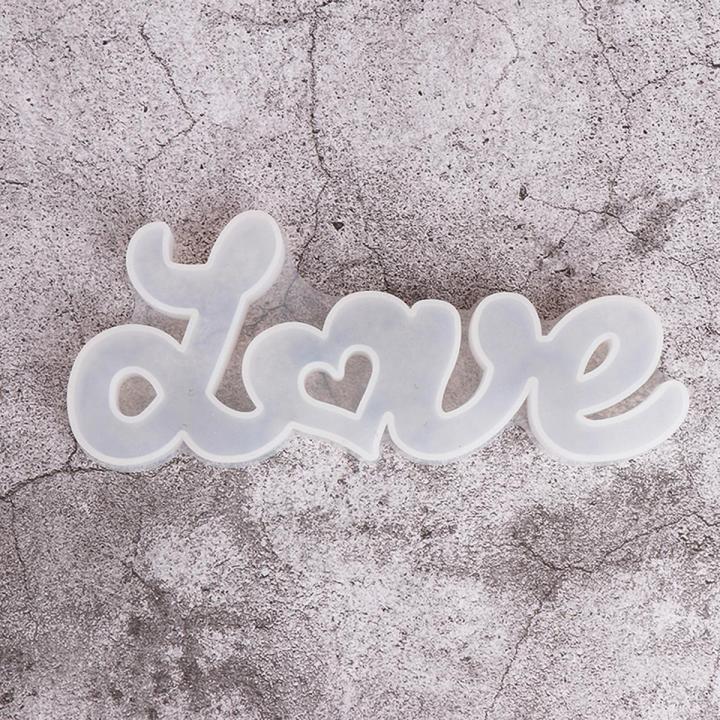 【3C VictoryEagle】Crystal Epoxy Resin Mold Mother's Day Family Love Word Silicone
