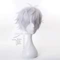Anime Jujutsu Kaisen Gojo Satoru Release State Wig Cosplay Synthetic Wigs Playing Powder Short Sier White Hair Halloween. 