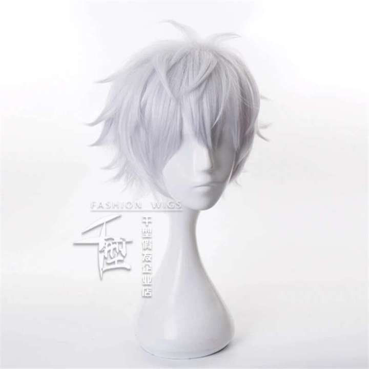 Anime%20Jujutsu%20Kaisen%20Gojo%20Satoru%20Release%20State%20Wig%20Cosplay%20Synthetic%20Wigs%20Playing%20Powder%20Short%20Sier%20White%20Hair%20Halloween%20-%20Image%203