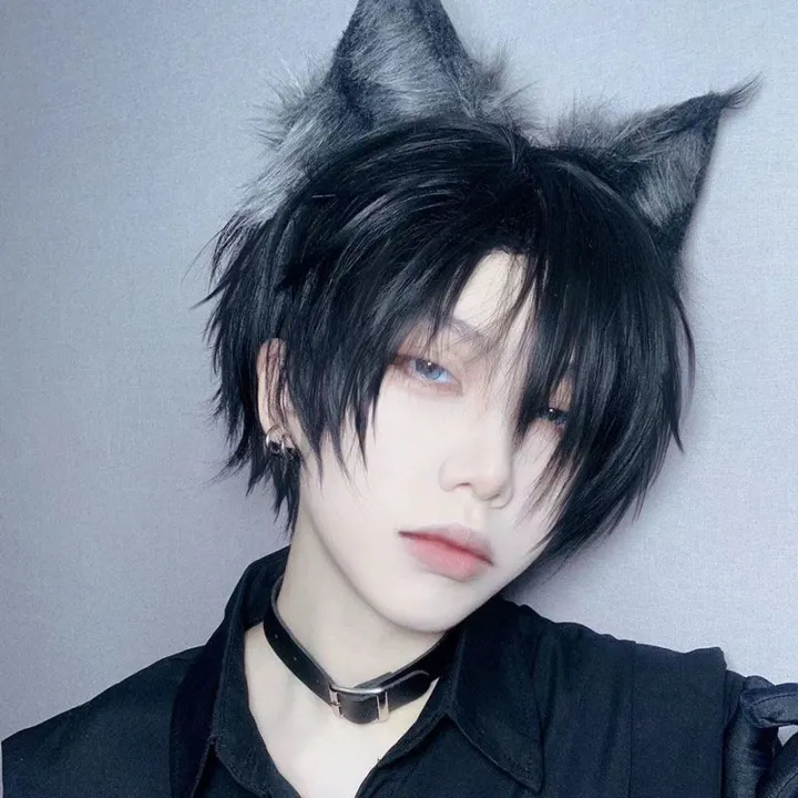 Japanese%20Mannequin%20Head%20Men's%20Short%20Hair%20Mannequin%20HeadcosFive-Piece%20Wutong%20ModeldkInternet%20Celebrity%20Korean%20Style%20Handsome%20Natural%20Full-Head%20Wig%20-%20Image%208