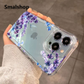 Smalshop For Xiaomi Redmi Note 14 Pro Plus 5G 14 13 12S 12 11 10 Case Purple Flower Phone Cover For Redmi 13 12 14C 13C 12C 4G Soft Funda. 