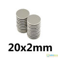 Disc Type Neodymium Strong Magnet- 20x2mm. 