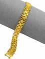 Gold Plated Chain Bracelet Wrist Jewelry Gift For Men - Golden.