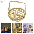 Woven Basket Multipurpose with Handle Bamboo Basket for Wedding Picnic Party M.