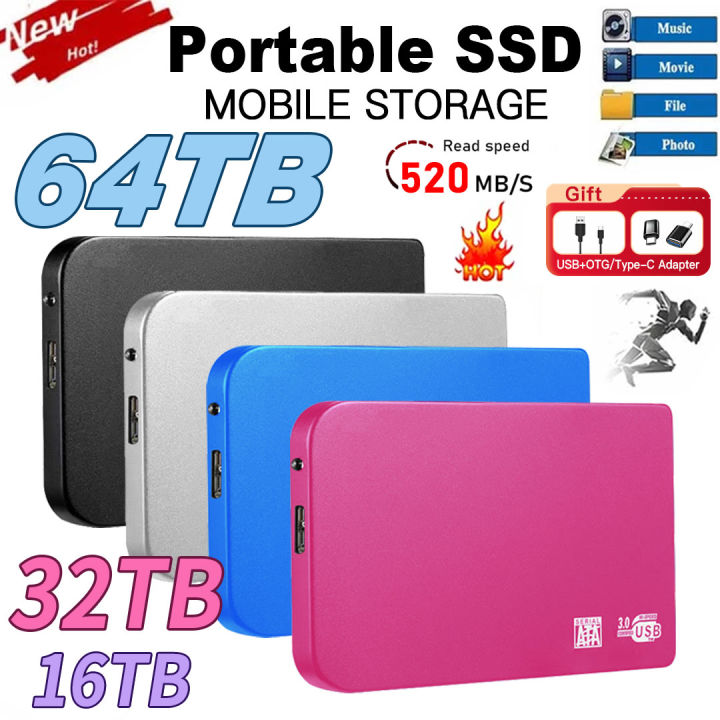 Portable ssd 1TB External Hard Drive USB 3.0 High Speed 2TB External