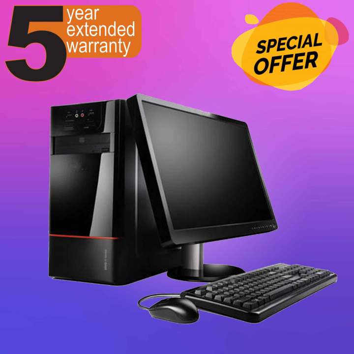 Intel® Core 2 Duo RAM 8GB HDD 500GB Monitor 19 inch HD Graphics 2GB Built-in New Desktop Computer Gaming PC Windows 10 64 Bit best gaming computer Mouse keyboard Free NEW Desktop Computer Full Package 2020