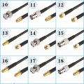 RG58 Cable BNC Male to SMA Male Plug RG-58 50 Ohm RF Extension Cable Connector Adapter RF Jumper Pigtail sma to bnc 15cm-100m. 