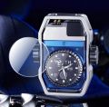 Metal True Watch Double Arc Pulse W!ndproof Charging L!ghter Cool LED Colored Light Fashionable USB Charging L!ghters. 