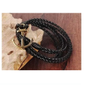 Anchor bracelet for Men Hook charm fashion survival Boy rope chain leather friendship bracelets for Man.