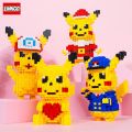Pikachu Mini Building Blocks Kawaii Pokemon 3D Model Assembled Connection Micro Bricks Figure Toy For Kids. 