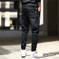 2024 Spring Black Blue Cargo Jeans Men Streetwear Denim Jogger Pants Men Baggy Harem Jean Trousers Plus Size 5XL. 