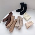Retro Style Socks for Kids, Korean Solid Color Milk Tea and Coffee Color Cotton Sock for Children Boy Girl. 