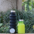 550ML Foldable Collapsible Telescopic Silicone Water Bottle Outdoor Water Cups Red.