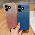 For Tecno Spark 20 Pro Case Camera Protection Semi Transparent Soft Silicone Shockproof Exquisite Glitter Powder for Tecno Spark 20 / Spark 20C Back Cover. 