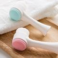 Facial Cleanser Wash Brush Double-sided Silicone Soft Mild Fiber Face Cleaning Washing Tool Skin Care Tool.