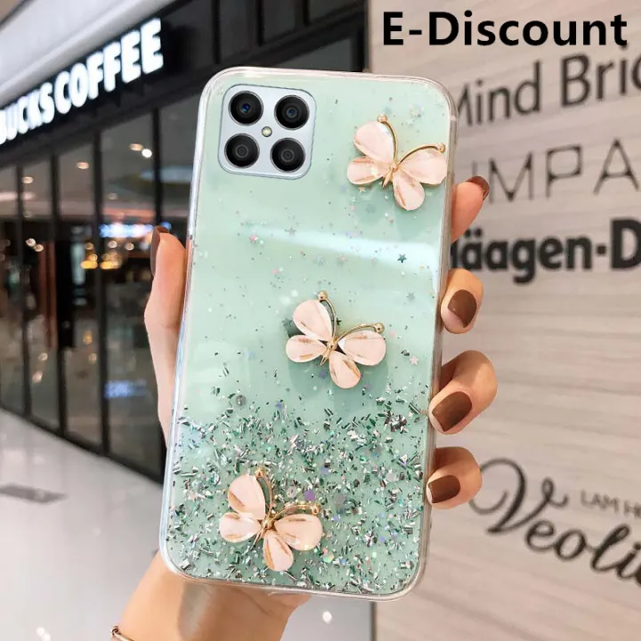 Phone%20Case%20Honor%20X8%20Back%20Cover%20Shiny%20Ring%20Case%20Glitter%20Soft%20Transparent%20Butterfly%20Cases%20for%20Honor%20X8%20Case%20Stars%20Moon%20Girls%20-%20Image%202