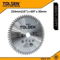 TOLSEN 10" TCT Circular Saw Blade 254mm(10") x 60T x 30mm For Wood Cutting  Model: 76461. 