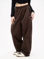 Y2k Women Wide Leg Cargo Pants Casual Streetwear Loose Drawstring Trousers Drawstring Sweatpants Female Vintage Baggy Joggers.