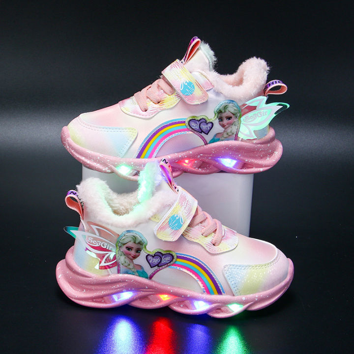 Wholesale%20Girls%20Shoes%20With%20Lights%202024%20Spring%20and%20Autumn%20New%20Mesh%20Breathable%20Kids%20Sneakers%20Versatile%20Girls%20Princess%20Shoes%20-%20Image%208