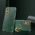 xprmy for Xiaomi Redmi K40 Gaming Phone Case Crocodile Leather Texture Electroplated Frame Camera Protection Soft TPU Shockproof Full Protection Back Cover.