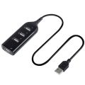 Onvian USB HUB 2.0 Multi USB Port 4 Port Hub USB Splitter High Speed Hub Adapter For PC Laptop Notebook Computer Accessories(Black).