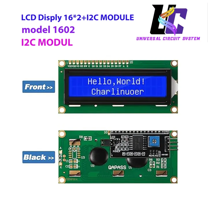 I2C 1602 LCD Display Module 16X2 Character Serial Blue Backlight LCD Module for Raspberry Pi Arduino STM32 DIY Maker Project Nanopi BPI Tinker board Electrical IoT Internet of Things