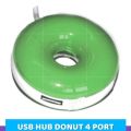 Donut Style High Speed USB 2.0 4-Port HUB - Red. 