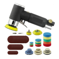 Air Sander Mini Pneumatic 1In/2In/3In Grinding Machine Set For Car Polishing High Speed Air Powered Polisher Air Tool Durable.