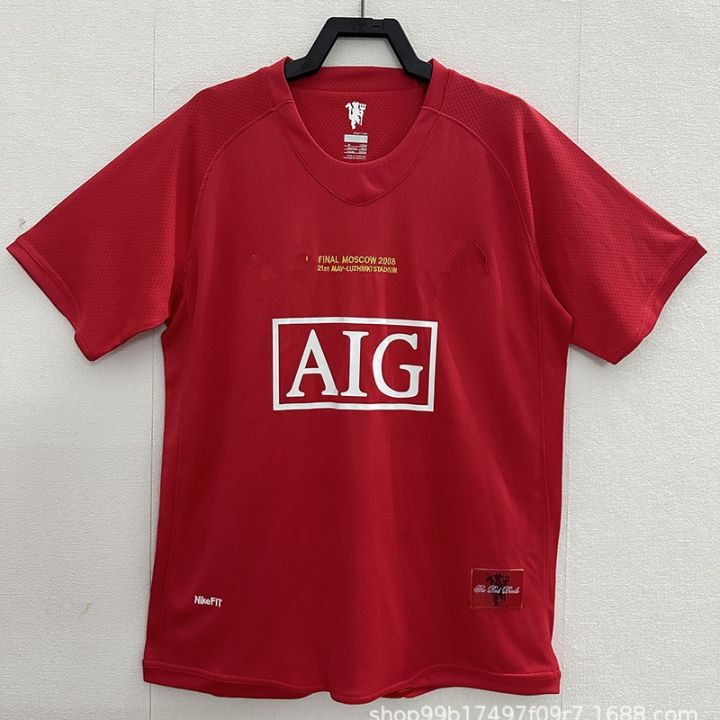 0708 anchester nited retro jersey ed eils home Champions League nuer 7 Cristia onaldo long eeed football jersey