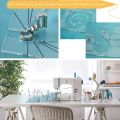 11PCS Free-Motion Quilting Template Set-Sewing Ruler & Clear Mark Acrylic Ruler & Ironing Ruler for DIY Machine Quilting.
