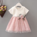 New Baby Girl Dress Summer Newborn Baby Clothes Patchwork Princess Mesh Dress For Girl 1 Year Birthday Infant Baptism Clothing.