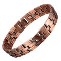 Men 99.95% Pure Copper Bracelet Double Strong Magnetic Therapy Red Copper For Arthritis Pain Relief Jewelry Accessories. 