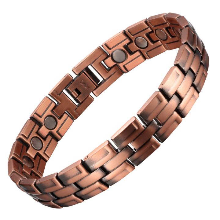 Men%2099.95%25%20Pure%20Copper%20Bracelet%20Double%20Strong%20Magnetic%20Therapy%20Red%20Copper%20For%20Arthritis%20Pain%20Relief%20Jewelry%20Accessories%20-%20Image%204