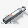 LED torch light 300 lumens built-in 800mAh rechargeable battery portable flashlight waterproof adjustable zoom work light. 