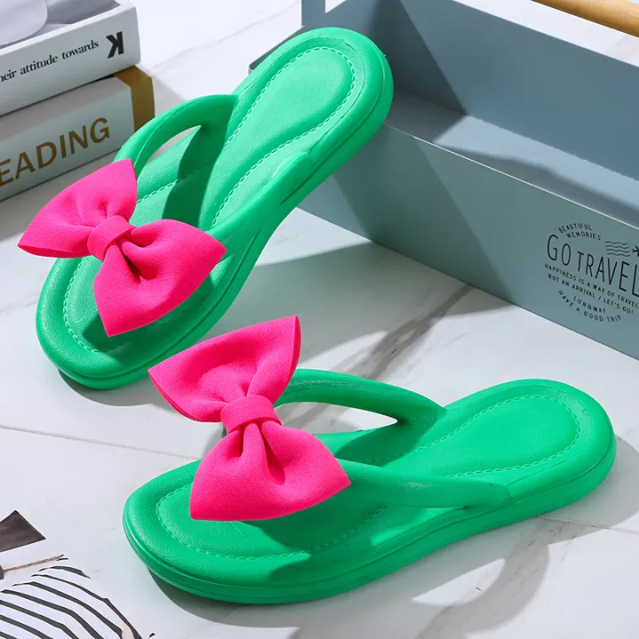 Summer%20Women's%20Slippers%20Sweet%20Bow%20Tie%20Flip%20Flops%20Women%20Slides%20Fashion%20Outdoor%20EVA%20Non-Slip%20Beach%20Shoes%20Home%20Comfortable%20Sandals%20-%20Image%204