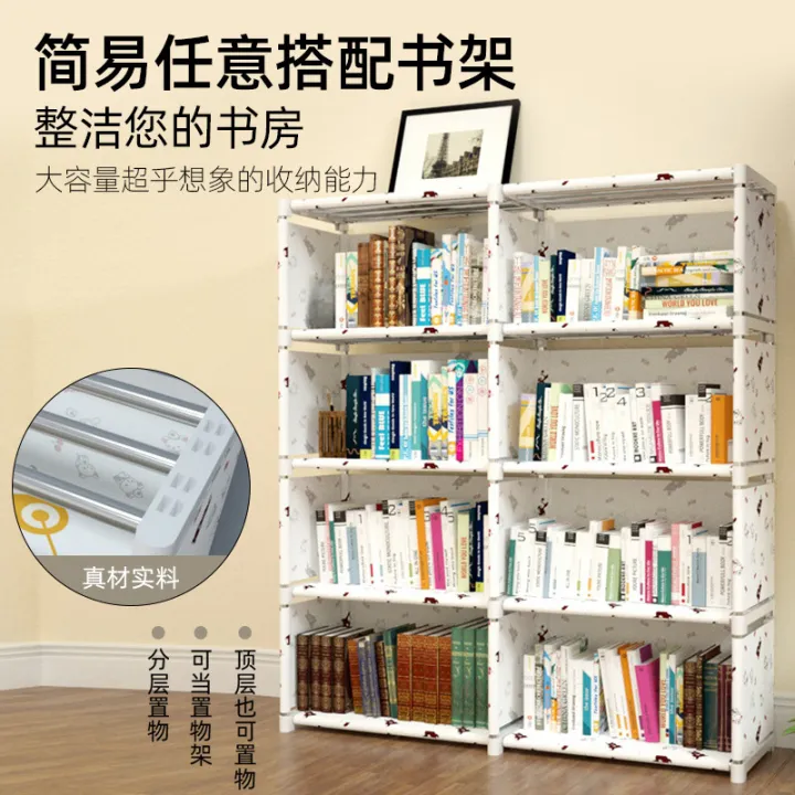 Simple%20Bookshelf%20Floor%20Bookcase%20Shelf%20Student%20Dormitory%20Home%20Desk%20Storage%20Large%20Capacity%20Narrow%20Small%20Assembled%20Cabinet%20Ao%20-%20Image%202