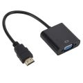 HDMI to VGA converter adapter HD 1080P black. 