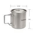 420ml Titanium Water Cup Picnic Camping Mug with Lid. 
