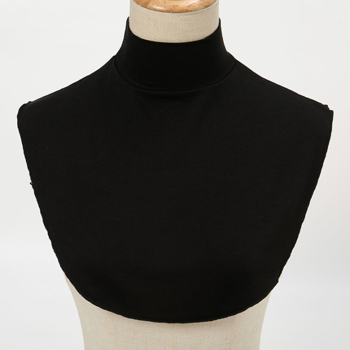 Womens%20Modal%20Turtleneck%20Collar%20Islamic%20Hijab%20Extensions%20Solid%20Color%20Mock%20Neck%20Half%20Top%20Blouse%20Detachable%20Hijab%20Neck%20Warmer%20-%20Image%207