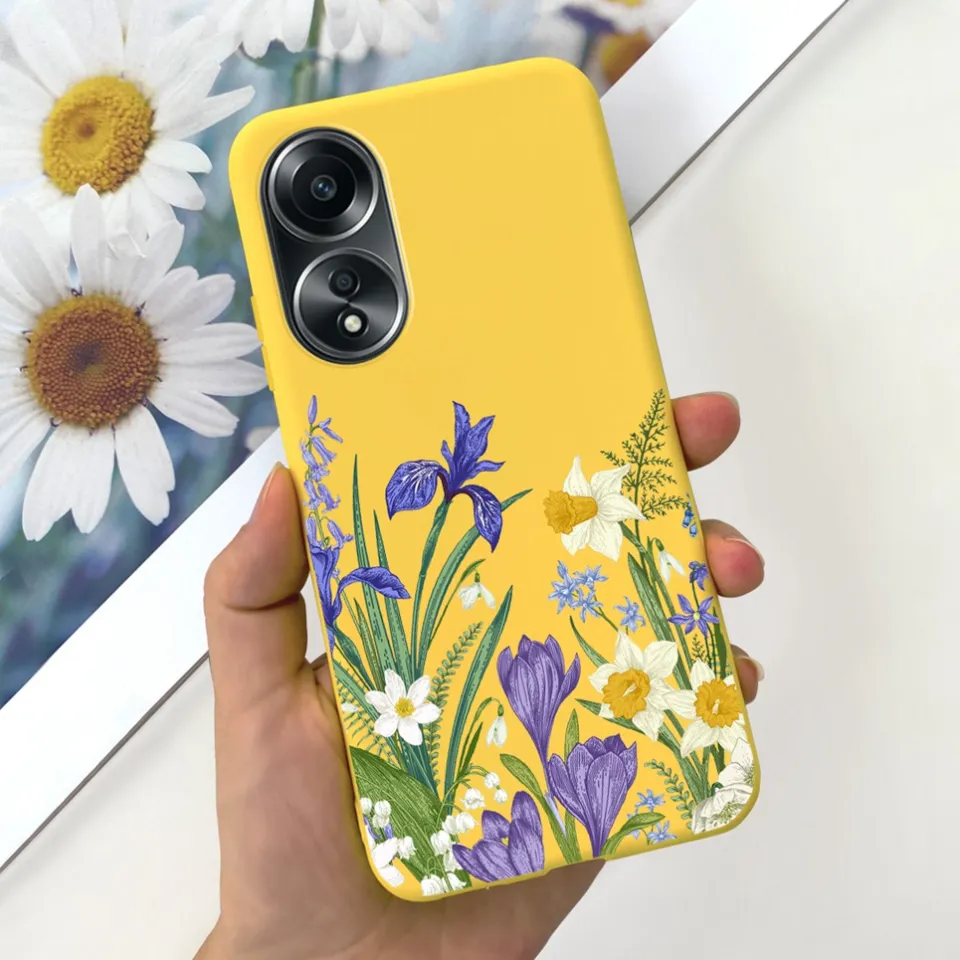 YUEQIAN Cover per OPPO A80 5G, Fiori Floreale Mazzo Simpatico