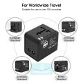 DoomHot Multi Socket International Travel Adapter All-in-one Universal Wall Plug Multi-Outlets Electrical Adapter Multi-Country Portable Converter Plug Power Supply Worldwide Travel Charger Power Converters with 2 USB Ports for USA/UK/AUST/EU.