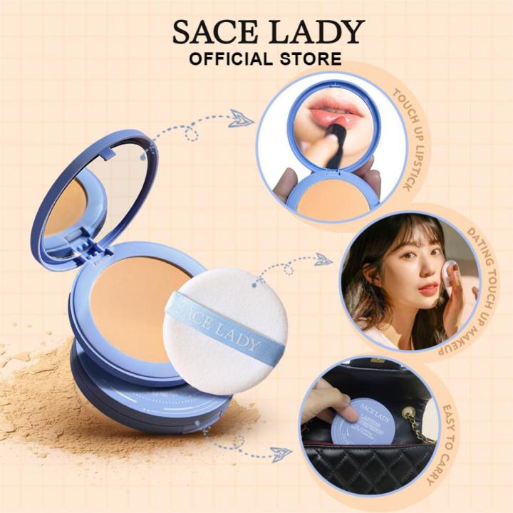 SACE%20LADY%20Face%20Setting%20Powder%20Full%20Coverage%20Cushion%20Pressed%20Powder%20Long%20Lasting%20Waterproof%20Concealer%20Makeup%20Cosmetics%20Make%20Up%20-%20Image%204