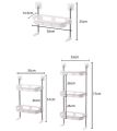 3 Tier Multifunctional Kitchen & Bathroom Wall Hanging Storage Rack.
