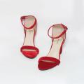 Block-Heel Shoes for Women- Red. 
