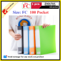 Display Book FC Legal size 100 pocket Plastic File Folder Display Presentation Book, 100 Pocket, Random color- 1pcs.