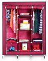 Novel And Portable Fabric Connectable Foldable Clothes Closet Wardrobe Storage Rack Organizer Cabinet Cupboard 3 Door Wardrobe Shrinking Clothes. 