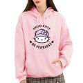 Pink Cartoon Cat Women's Hoodie Funny Melanie Martinez Hoodies Printing Sweatshirt Spring/Autumn Women Tops Clothes. 