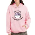 Pink Cartoon Hello Kitty Women's Hoodie Funny Melanie Martinez Hoodies Printing Sweatshirt Spring/Autumn Women Tops Clothes. 
