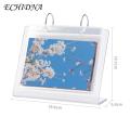 Photo Display Stand Compact Acrylic Flip-up Mini Photo Album Showcase Memories with 34/68 Pockets Perfect Tabletop Picture Display Stand Double-sided Photo Display Stand.