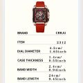 CRRJU Sports Men's Watch, Multifunctional Chronograph Waterproof Square Wristwatch. 